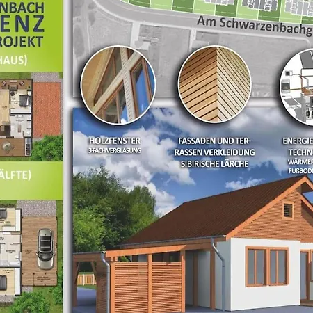 Greenliving Haus, 82qm Ferienhaus Nyaraló Wunsiedel